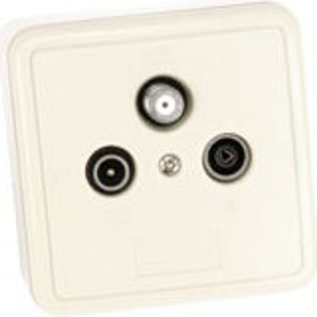 S/CONN maximum connectivity Antennensteckdose, BK+SAT, Durchgang digi, Sonder., Rück., DC, 10 dB, 3-fach, Set (83905-10DCSETL)