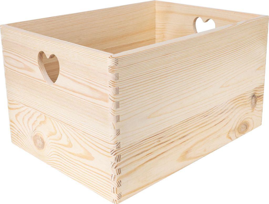 Creative Deco Caisse Bois Rangement Non Peint 40 x 30 x 24 Image du produit 