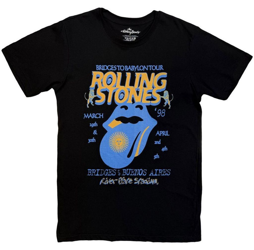 The Rolling Stones - "River Plate Stadium" T-Shirt für Herren/Damen Uni RO16201 (L) (Schwarz)