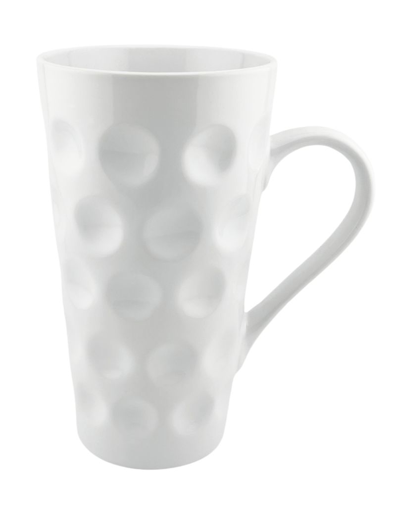 Dubbetasse weiß 0,5 L ohne Aufdruck (durchgedubbt) - XXL Kaffeebecher, Jumbobecher aus Keramik, Pfalz Dubbetass für Kaffee, Tee, Glühwein