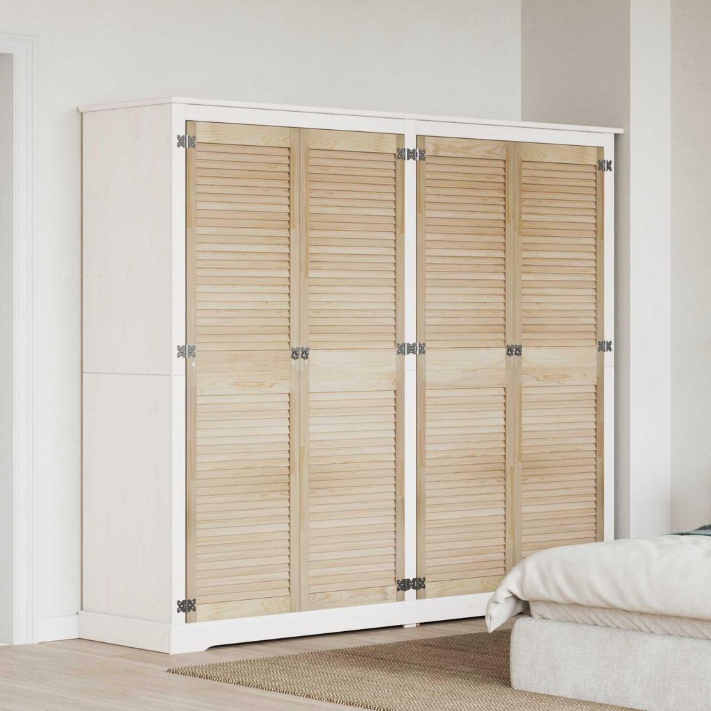 vidaXL Schranktür 4 pcs Natur 170 x 2,1 x 49,5 cm Massives Kiefernholz