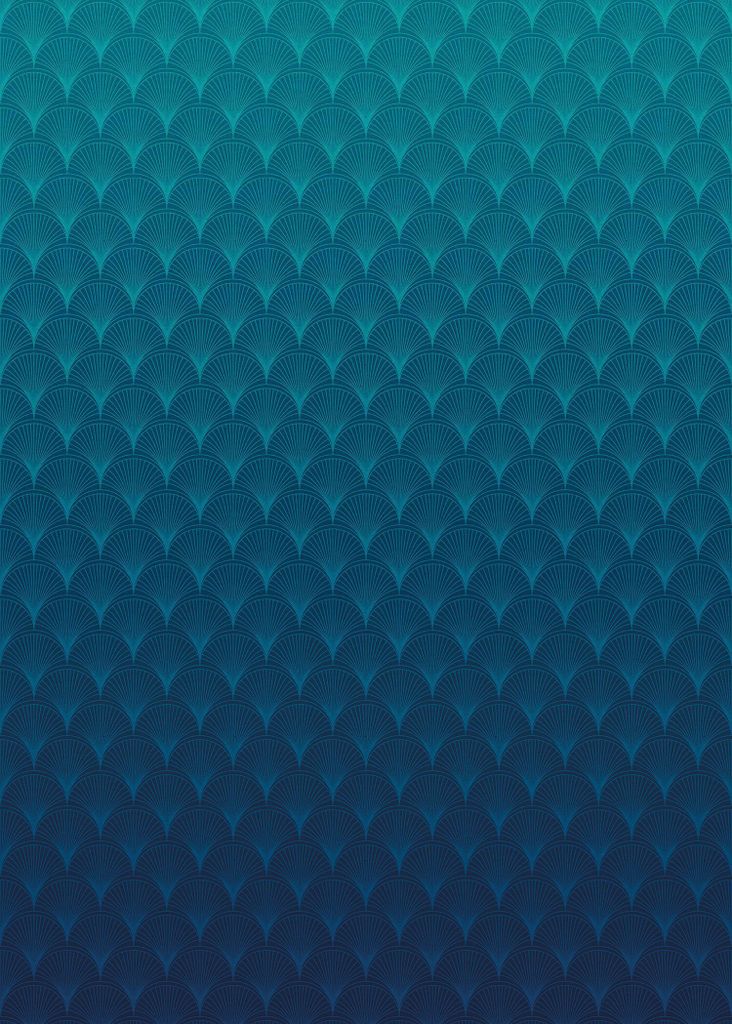 Sanders & Sanders Fototapete Art Deco Blau 200 x 280 cm