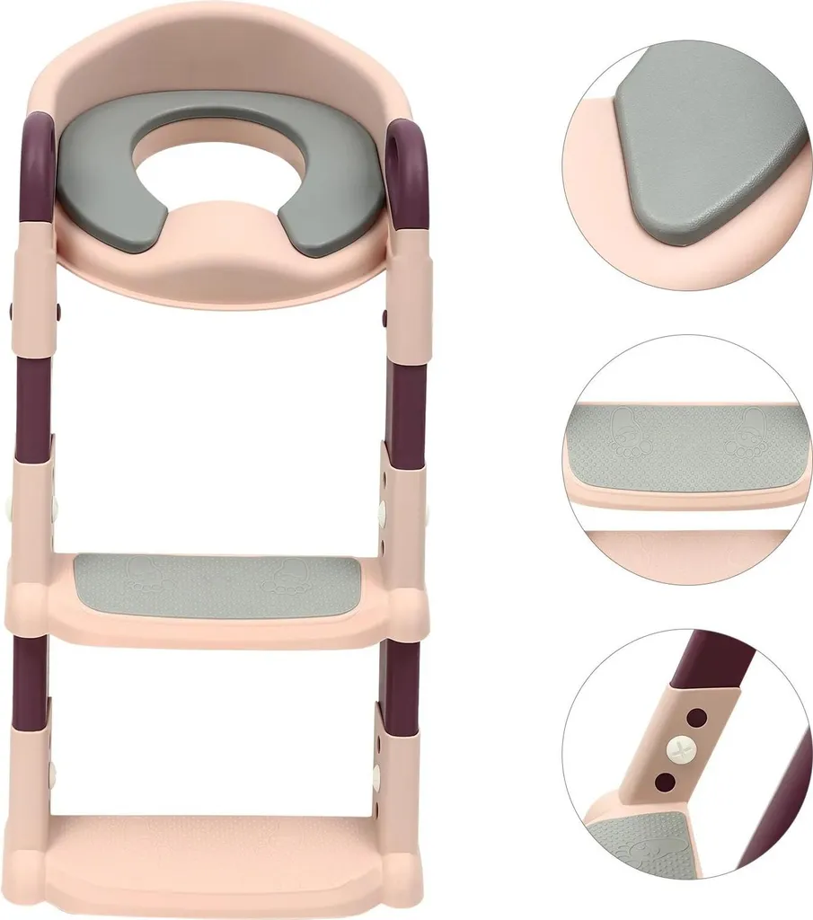 Réducteur de toilette avec escalier pour enfant - Marchepied réglable