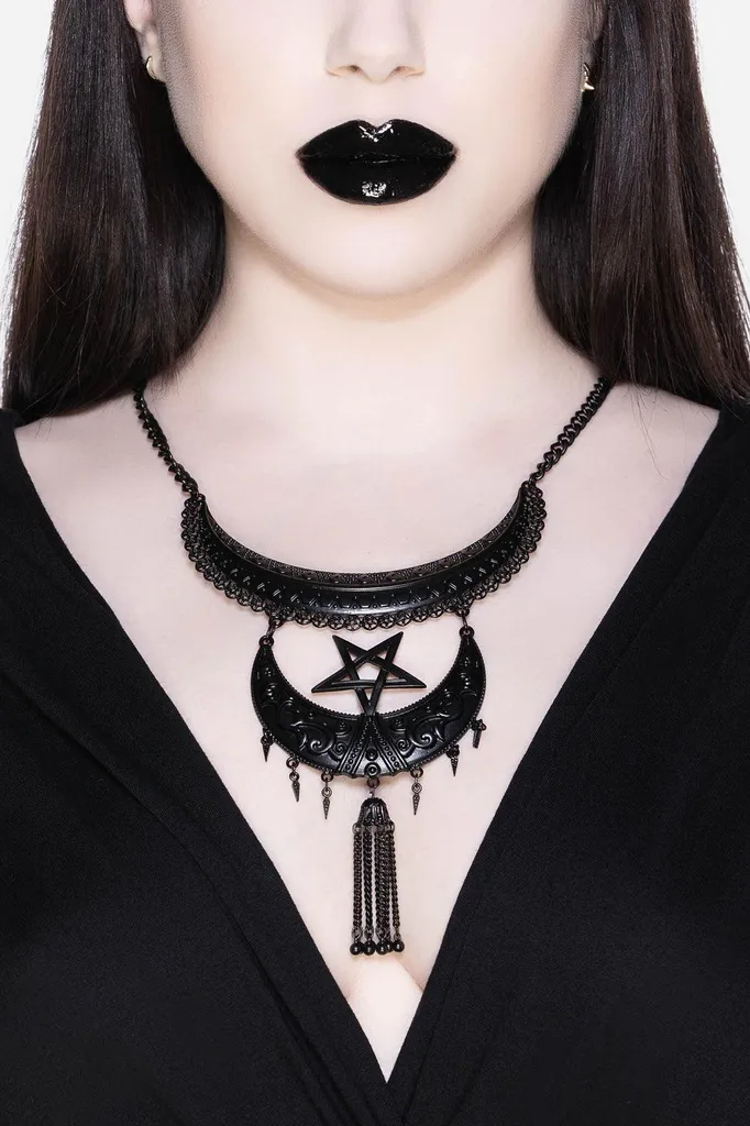 Collier Ras du Cou Killstar Ancestral Night - Bijou Fantaisie Noir
