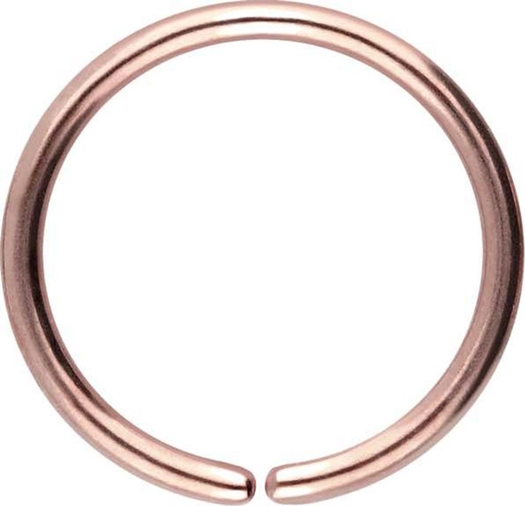 Titan O-Ring - biegbar RoséGold Innendurchmesser: 7mm + Stabstärke: 0,8mm