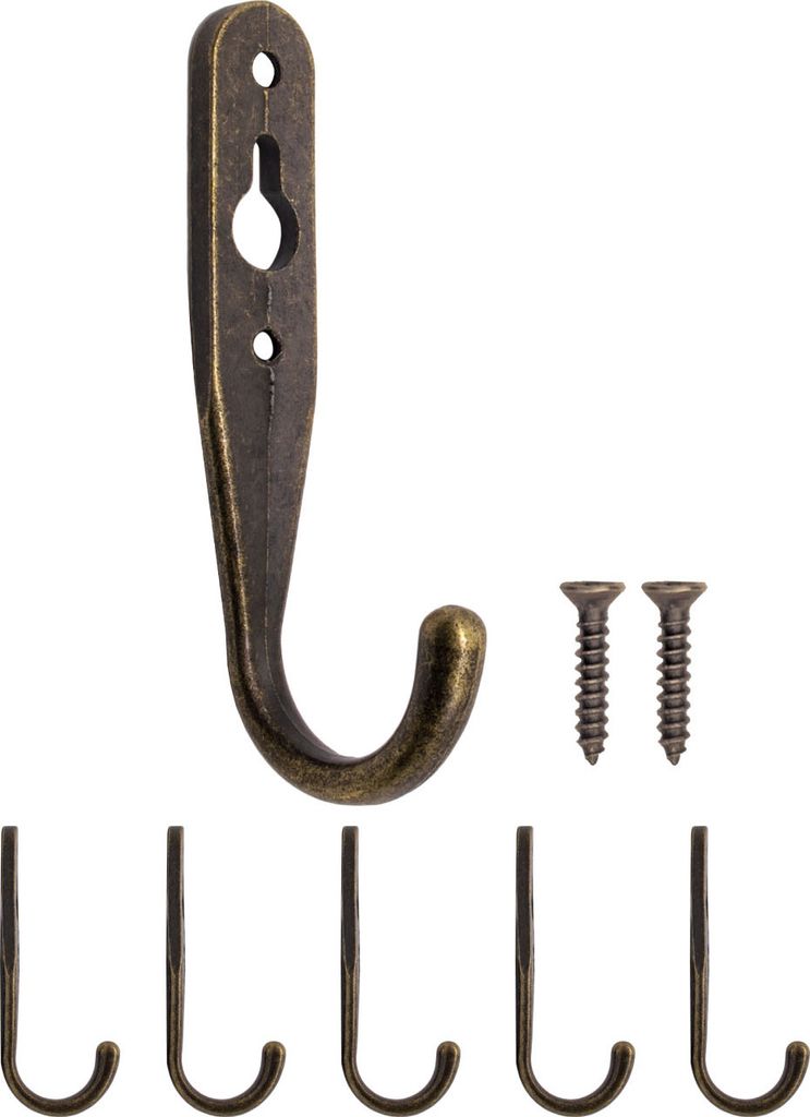 'FUXXER - Massive Eisen-Haken, Garderoben-Haken, Handtuch-Haken, Kleider-Haken, Eisen-Haken Antikes'