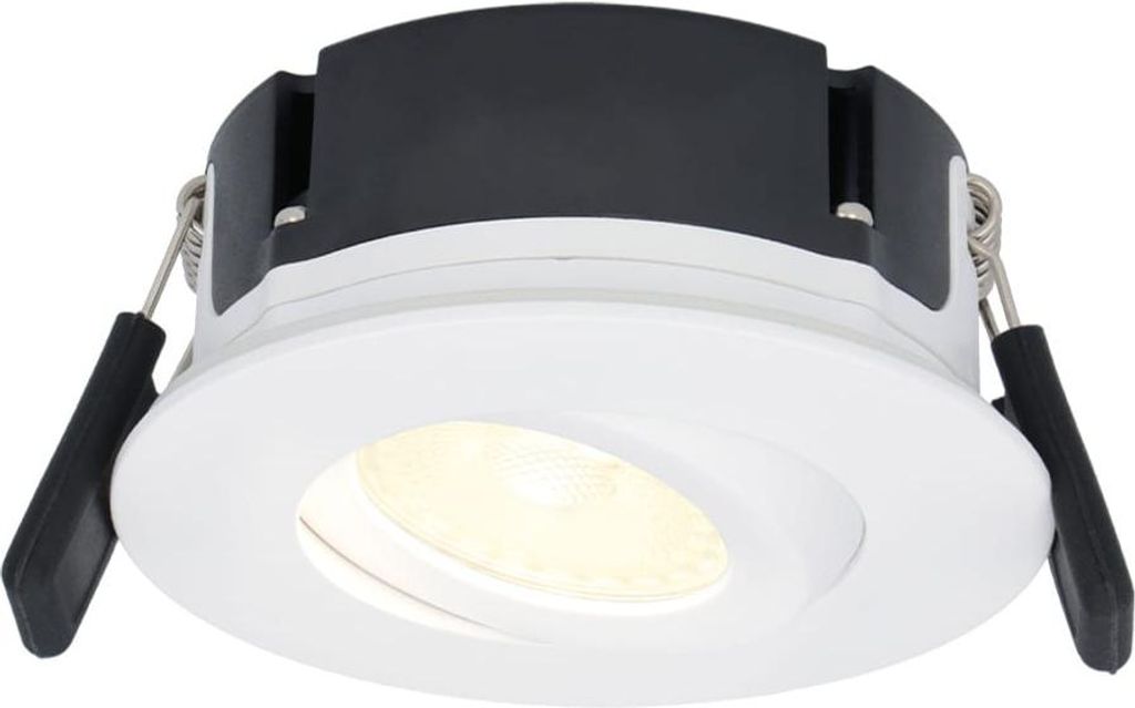 hoftronic LED Einbaustrahler 8W 570lm 2700K Schwenkbar Dimmbar IP65 Weiß