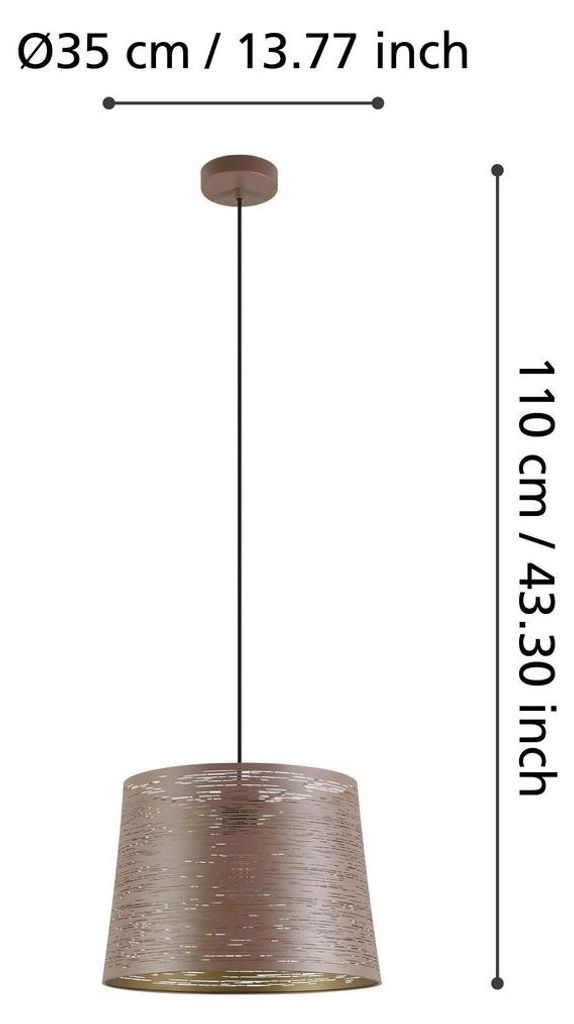 Eglo 99439 SEGEZIA E27 lampada a sospensione Ø350mm color Immagine del prodotto 