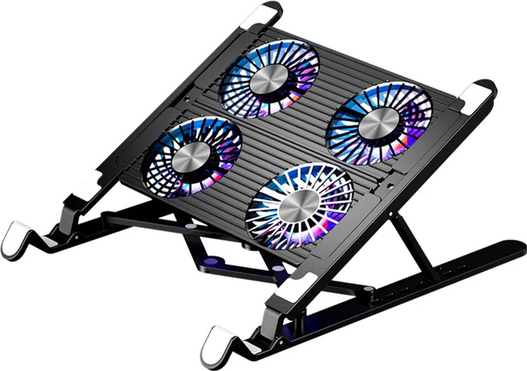 Laptop-Ständer & -halterungen, Notebook-Kühler, 4 Ventilator,"Laptop-Ständer und Notebook-Kühler mit 4 Ventilatoren - stabile Halterung zur bes...
