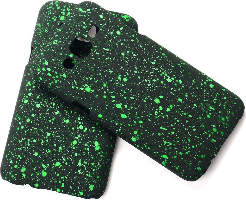 Handy Hülle Schutz Case Bumper Schale für Samsung Galaxy J5 2015 3D Sterne Grün