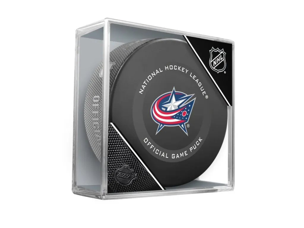 Rondelle de hockey Columbus Blue Jackets officielle NHL en caoutchouc