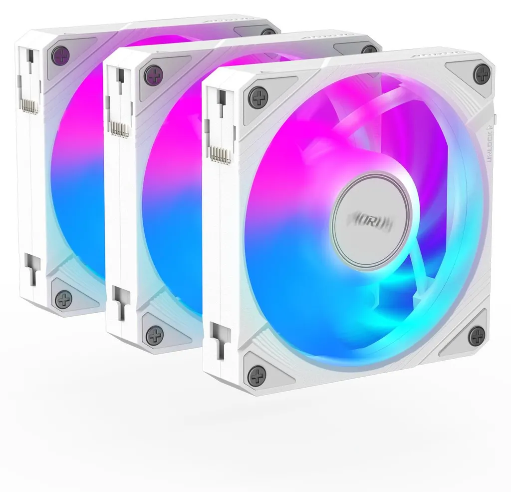 Gigabyte AORUS EZ CHAIN Fan 120 ICE 3Pack Ventilateur PC PWM Blanc