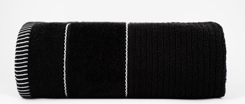 Handtuch 50x90 Teo schwarz 470g 100% Baumwolle mit Velours