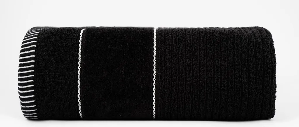 Asciugamano Piscina Teo 100x150 Nero 470g Cotone Velour Sport