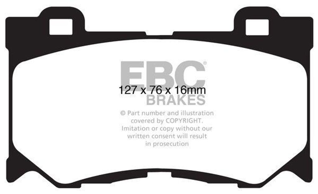 EBC Brakes Bremsbeläge Satz Vorne Bremsklötze für NISSAN 370 Z (Z34) DP41823R
