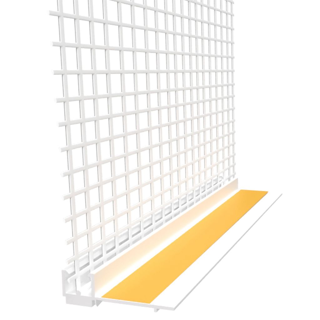 Anputzleiste 9mm/Gewebe/Schutzlippe 2m, 9mm Gewebeleiste mit Lippe