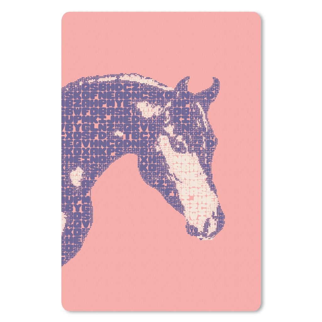 MuchoWow Mauspad Mousepad Pferd - Buchstaben - Kopf - Mädchen - Kinder - Mädchen 18x27 cm - Mousepads - Maus Mat - Pad - Mausunterlage