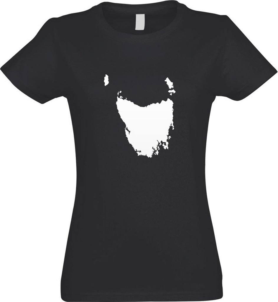 Kiwistar - T-Shirt tailliert - Damen - Graphit - Tasmania - Australien - State - mit Motiv Bedruckt - Funshirt Design - Sport - Freizeit - Damen - M