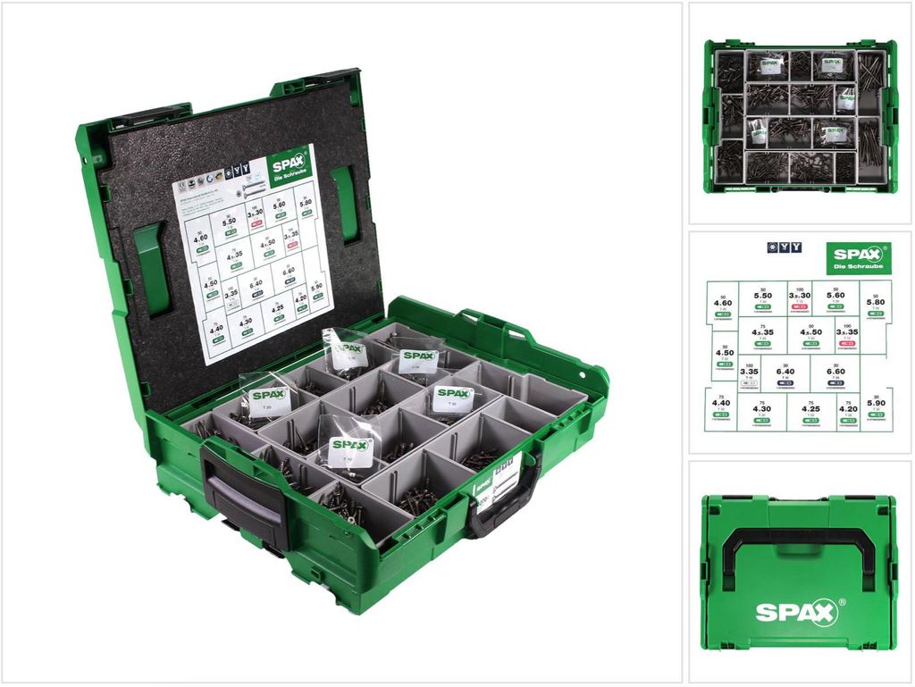 SPAX®  montagekoffer schroevenset 1070-delig met 17 maten Productafbeelding 