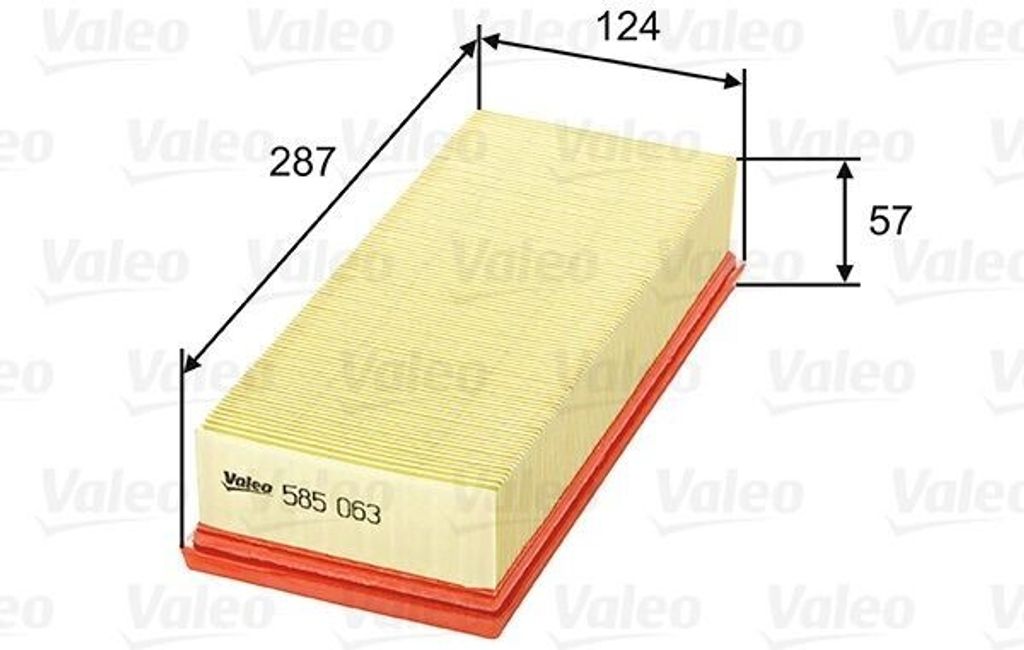 VALEO 585063 - OE 1444Q8 Luftfilter für Avantime (DE0), Espace III (JE), Laguna I, Safrane II (B54)