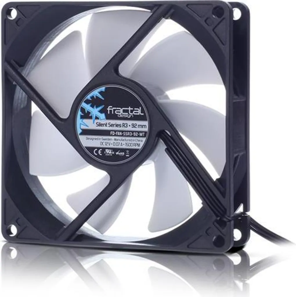 Ventola 92mm Fractal Design Silent R3 | Estetica Black & White Nuovo