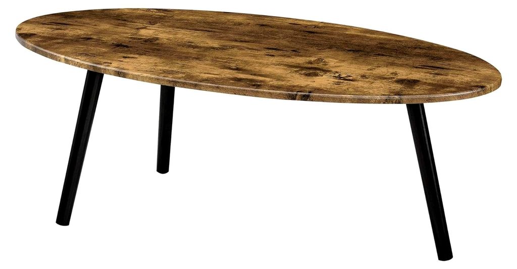 Couchtisch Viborg 109,5 x 59,5 x 39,5 cm Beistelltisch MDF Massivholz Dunkler Holzton
