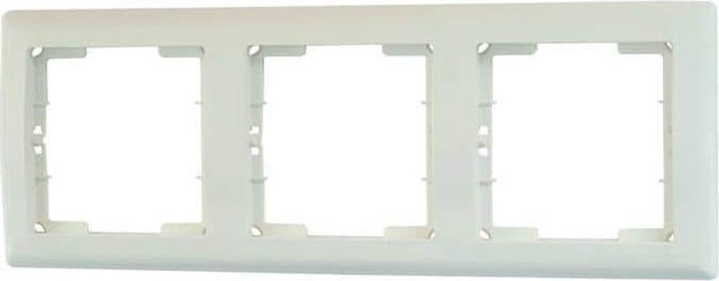 Mutlusan Daria 3-fach Rahmen horizontal Weiss für 3 Module Produktbild 