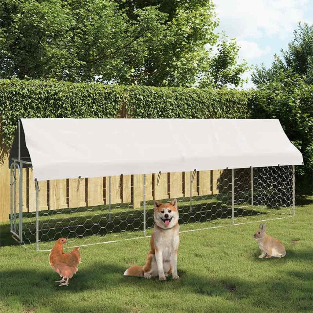 vidaXL Vonkajšia búda pre psov so strechou 400x100x150 cm Obrázok produktu 