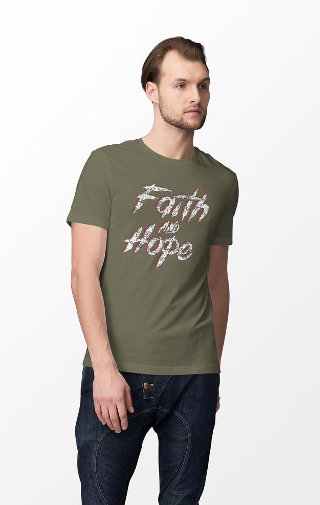 D&B Uni Polo ST00186 Faith And Hope MilitärGrün-Größe 5XL