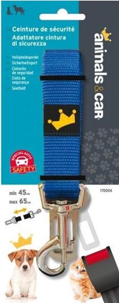 Animals&Car 170004, Universal, Sicherheitsgurtleine, Blau, Kabel/Schnur, Einfarbig, Polyester