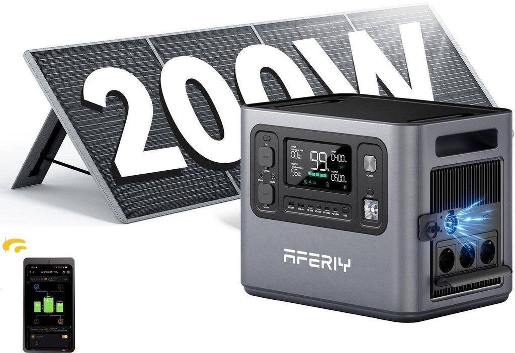 AFERIY P280 2800 W 2048 Wh con pannello solare da 200 W, Immagine del prodotto 