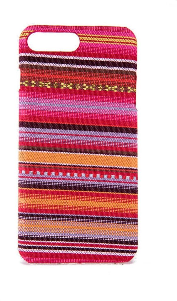 Handyhülle aus Stoff-Case für Apple iPhone 7 Plus Cover Etuis Bumper Schale Bunt