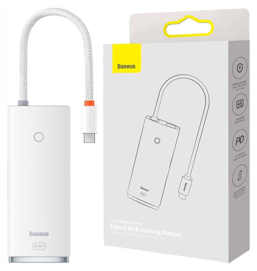 Baseus Lite Serie Multifunktionshub Usb Typ C - 2 X Usb 3.0 Produktbild 