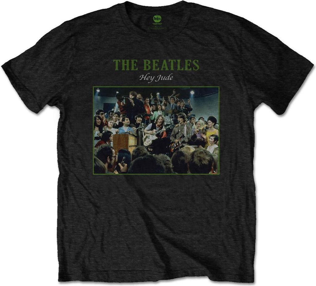 The Beatles - "Hey Jude Live" T-Shirt für Herren/Damen Uni RO2209 (XL) (Schwarz)