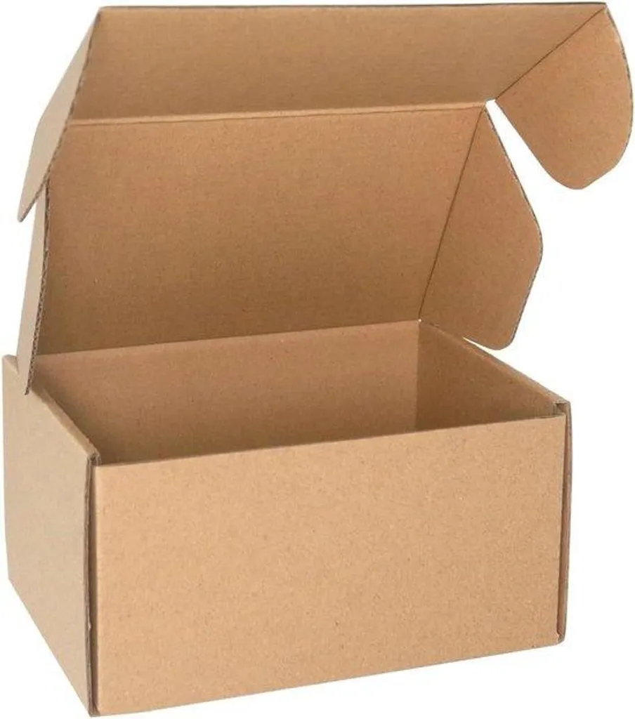 Lot de 10 boîtes carton kraft rigide pour envoi postal petit format