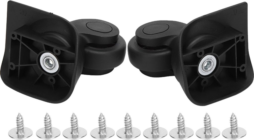 EIN Paar A20 Schwarz Gepäck Stumm Rad Universal Koffer Produktbild 