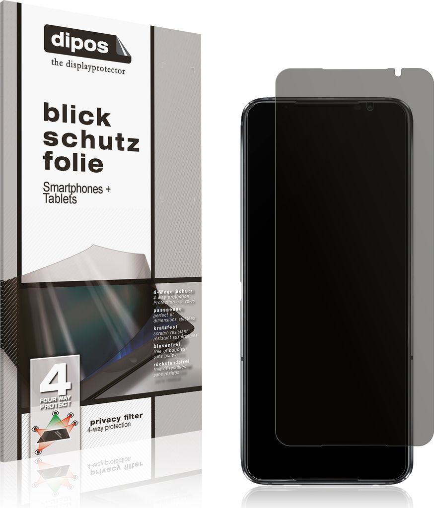 Schutzfolie für ASUS ROG Phone 6D mit Sichtschutz Blickschutz Folie