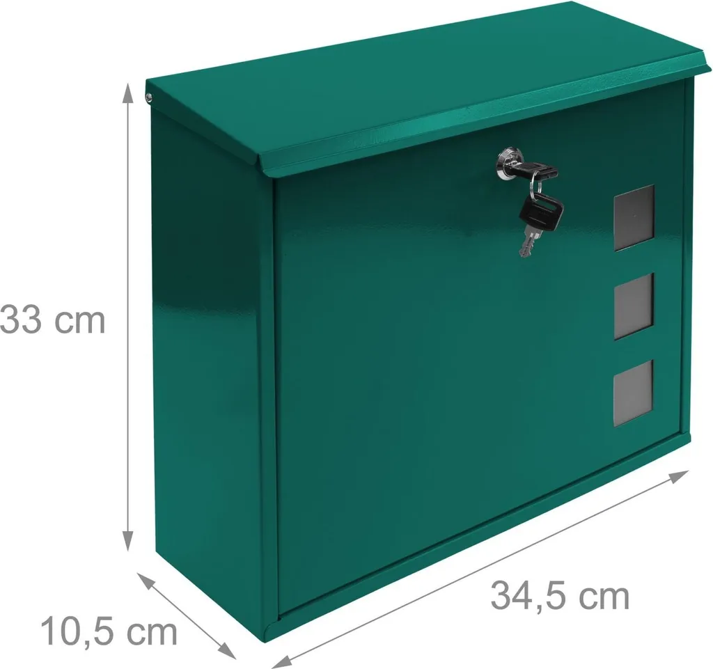 Boîte aux lettres murale bicolore - Réception Courrier Format A4 Inox - 4