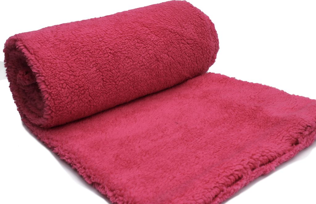 Minky Sherpa Lamm Kunstfell Fuchsie 50x160 cm Produktbild 