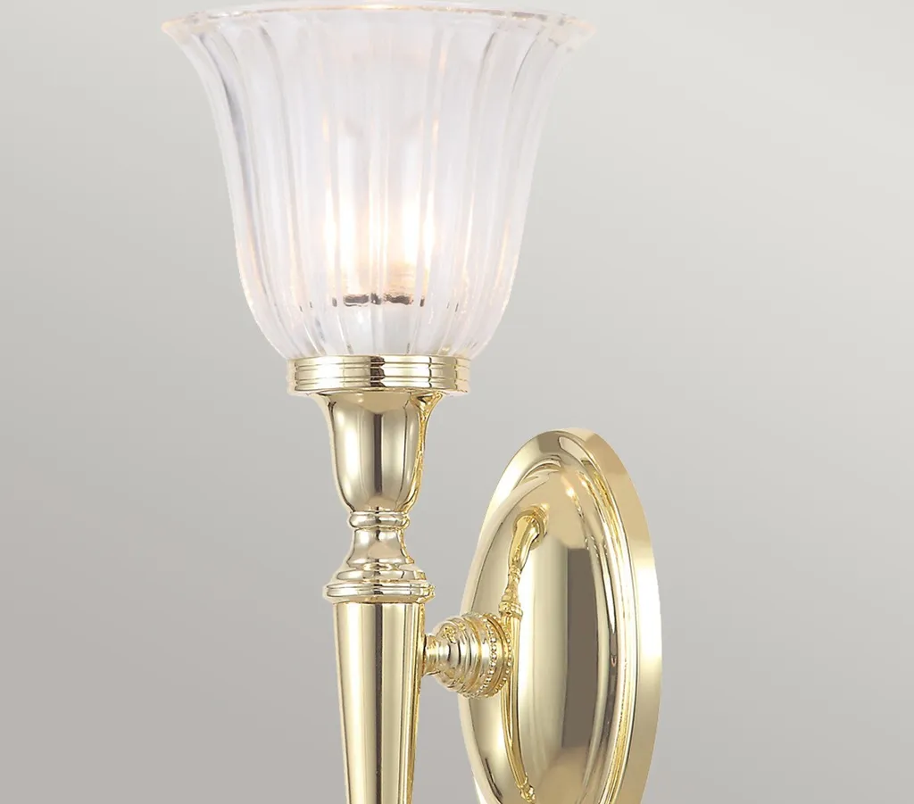 Applique Dryden Elstead en laiton poli IP44, éclairage G9 chic 33cm - 2