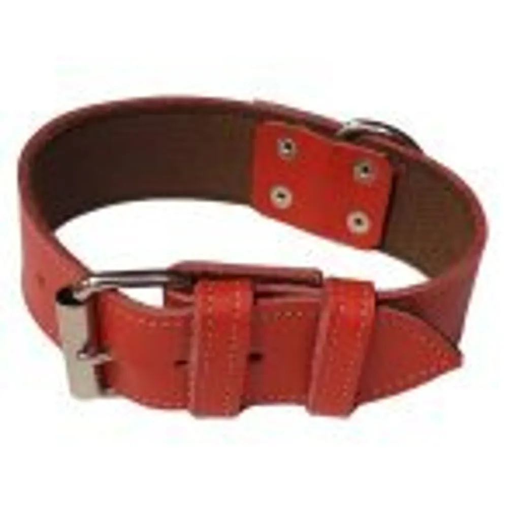 Collare Artigianale Palkar Pelle Glacé Rosso 55mm x 40mm