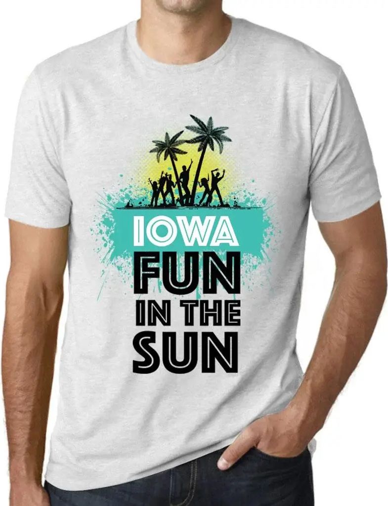 Herren Grafik T-Shirt Spaß in der Sonne in Iowa – Fun In The Sun In Iowa – Öko-Verantwortlich Vintage Jahrgang Kurzarm Lustige Druck Geburtstag