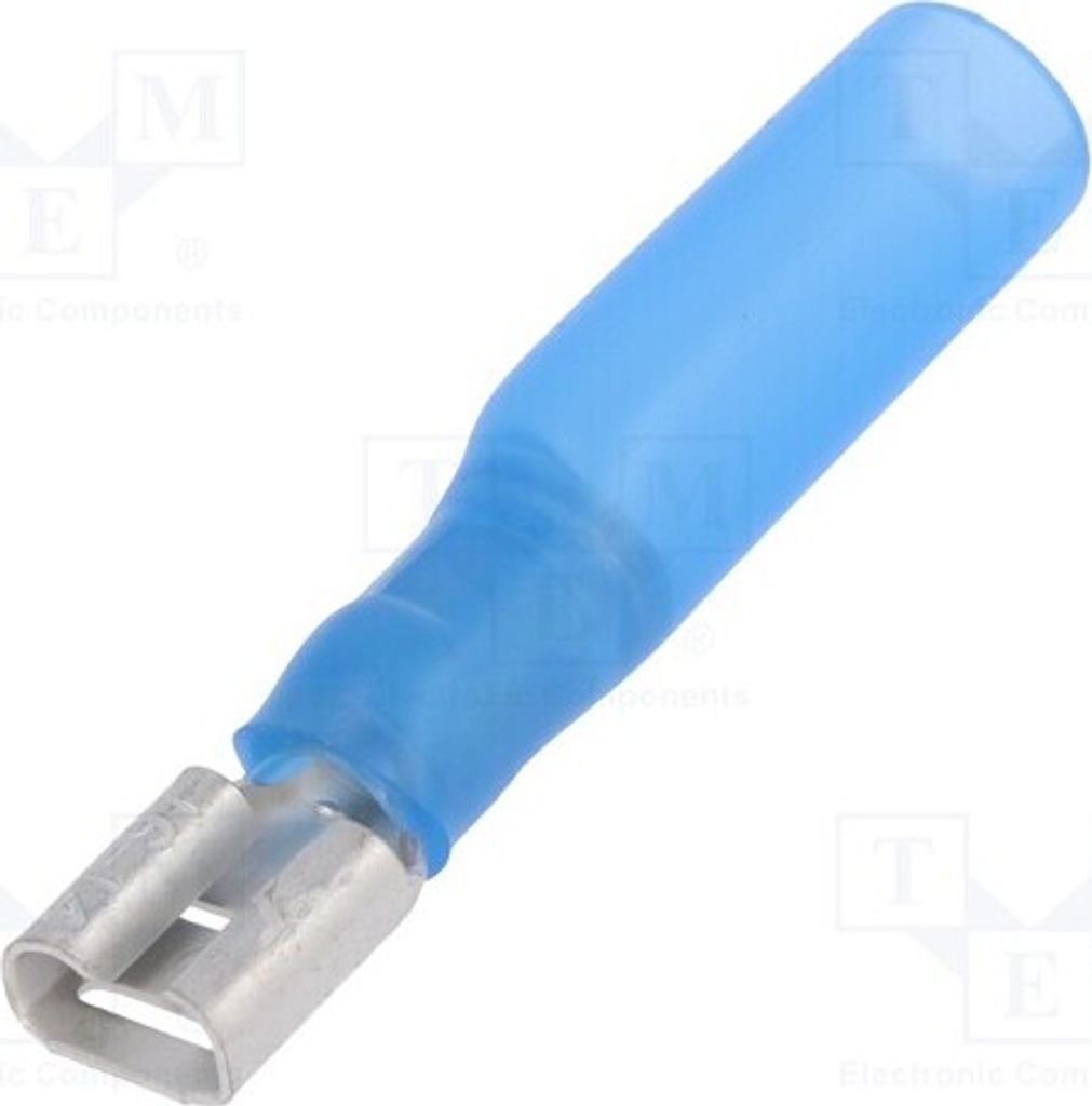 2x Verbinder: flach blau weiblich 0,8mm 6,3mm 1,5÷2,5mm2 150°C ST-005/B-T Isolierte