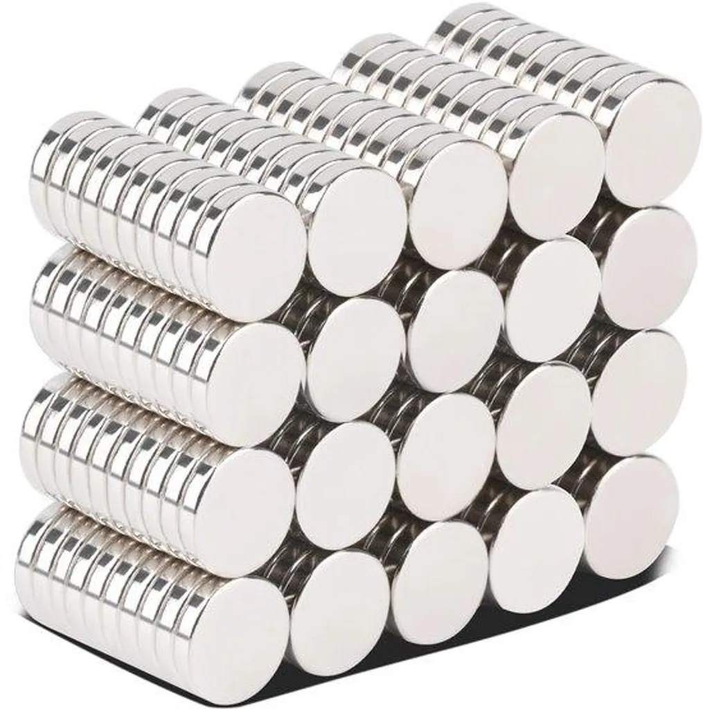 Aimants en néodyme 10x2 mm Pribord blancs en plaque pour tableau blanc