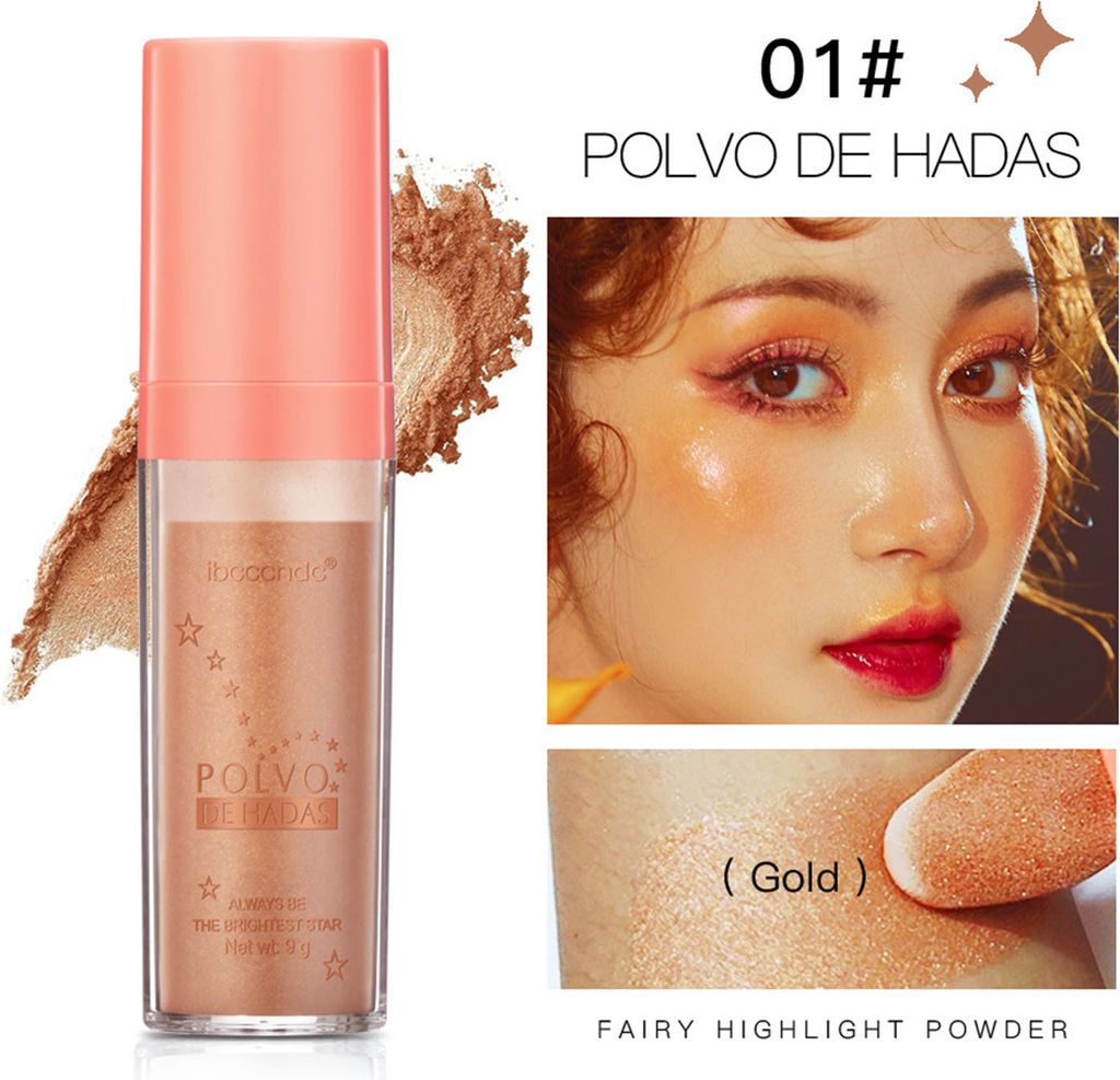3 x Highlighter puder, Glitter Highlighter, Shimmer, Produktbild 7