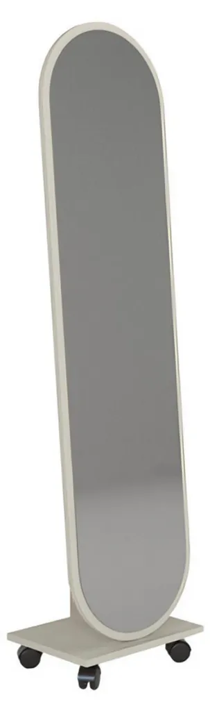 Miroir de chambre sur pied 39x149cm : visualisez votre tenue en blanc