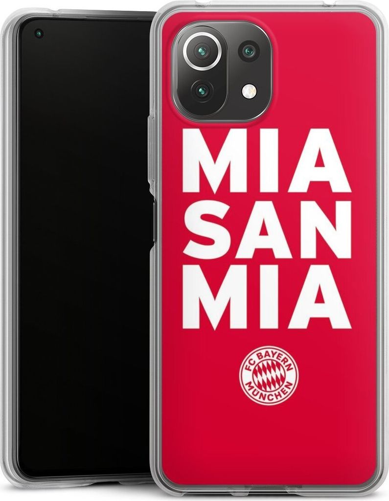 DeinDesign Handyhülle für Xiaomi Mi 11 Lite 5G Silikon Hülle Case Smartphone Schutzhülle FC Bayern München FCB Mia San Mia
