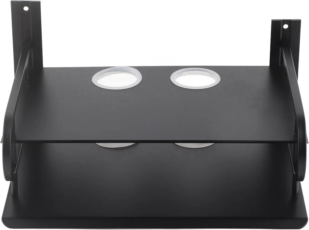 Étagère murale flottante double couche pour boîtier TV et décodeur noir - 2
