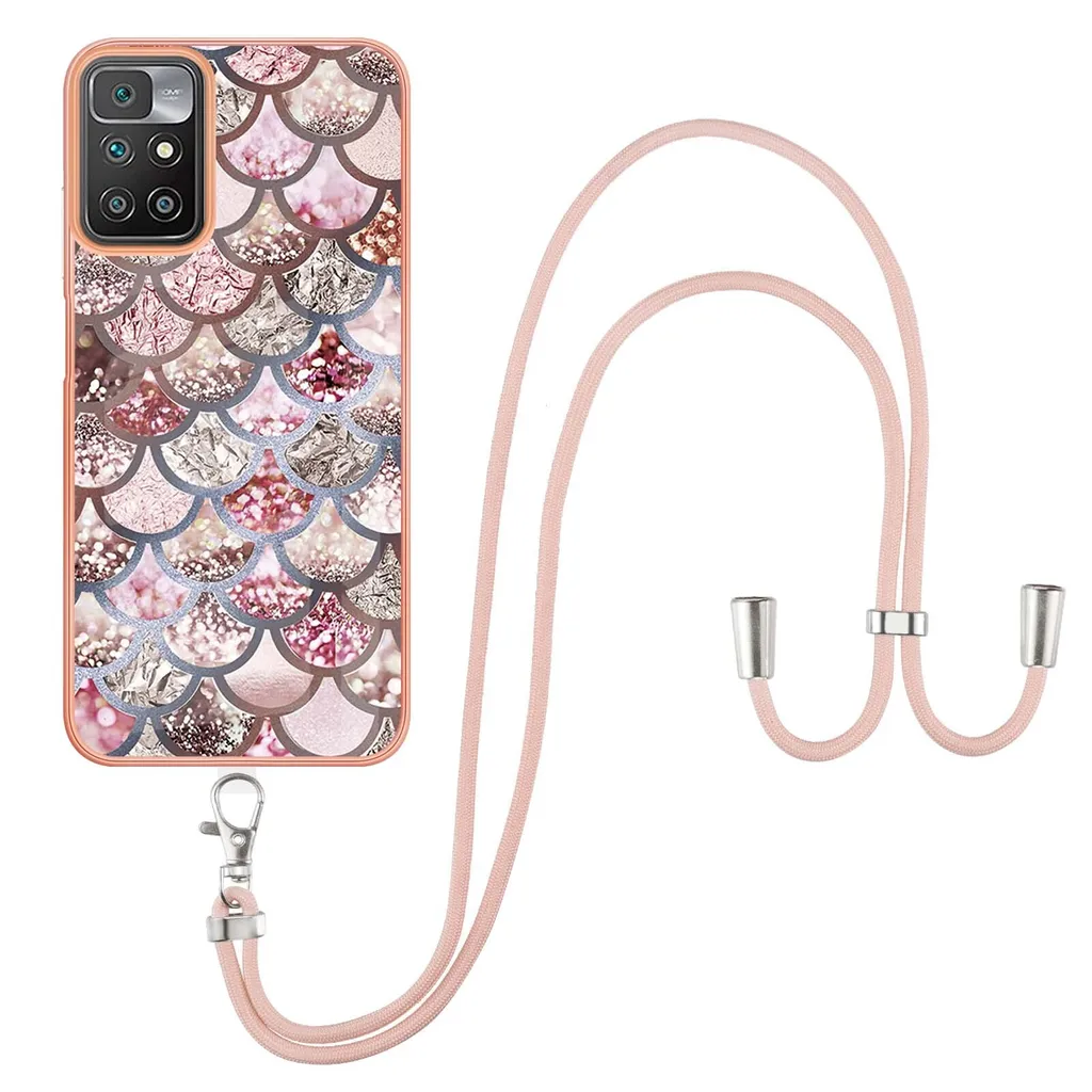 Moex Collana Per Cellulare Con Custodia In Silicone Per Xiaomi Redmi 8, Cinturino Regolabile Rainbow, Tracolla
