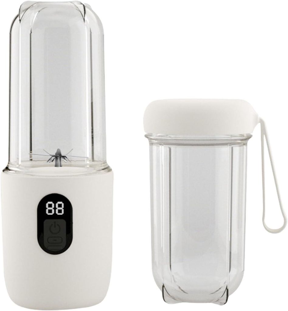 Wiederaufladbarer, tragbarer USB-Mixer mit Hochgeschwindigkeitsmotor für Proteinshakes und Fruchtsäfte, mit einem Fassungsvermögen von 500 ml.
